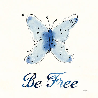 Independent Blooms Blue VII by Shirley Novak. SKU 34121a. Archival Giclee Fine art print for wall decor.