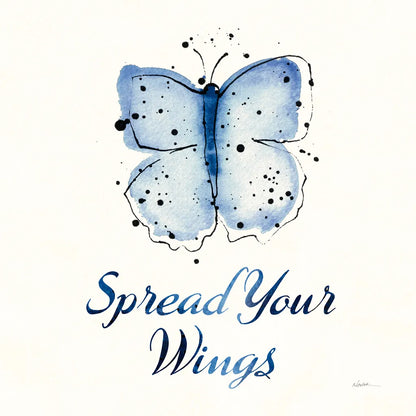 Independent Blooms Blue VIII by Shirley Novak. SKU 34122a. Archival Giclee Fine art print for wall decor.