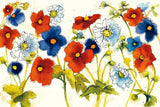 Independent Blooms I by Shirley Novak. SKU 29142i. Archival Giclee Fine art print for wall decor.