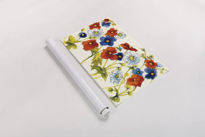 Independent Blooms I by Shirley Novak. shown as a rolled paper print. Available as archival giclee rolled canvas, fine art paper, or poster print. SKU 29142i.