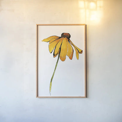 Indian Summer I by Shirley Novak. shown as a paper print in a natural frame. Available as a archival giclee rolled canvas, fine art paper, or poster print. SKU 88458h.