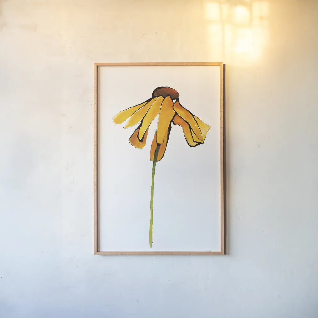 Indian Summer II by Shirley Novak. shown as a paper print in a natural frame. Available as a archival giclee rolled canvas, fine art paper, or poster print. SKU 88459h.