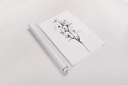 Ink Botanical by Shirley Novak. shown as a rolled paper print. Available as archival giclee rolled canvas, fine art paper, or poster print. SKU 96827h.