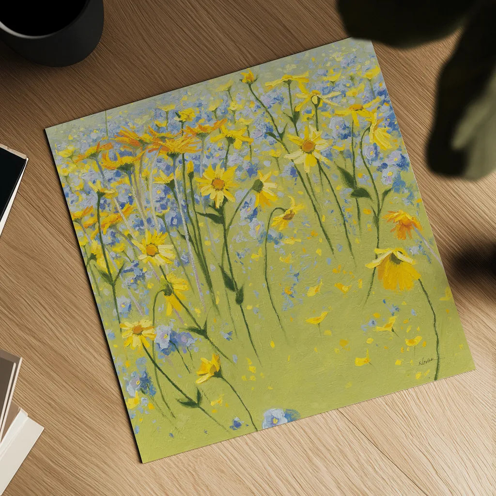 Joyful In July II by Shirley Novak. Shown as a detailed flat fine art print, highlighting archival giclee quality. Available as an archival giclee rolled canvas, fine art paper, or poster print. SKU 26625a.