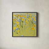 Joyful In July II by Shirley Novak. Shown in a sleek black glass frame for a contemporary gallery look. Available as an archival giclee rolled canvas, fine art paper, or poster print. SKU 26625a.