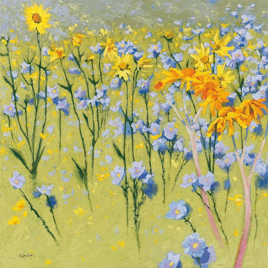 Joyful in July I by Shirley Novak. SKU 46046a. Archival Giclee Fine art print for wall decor.