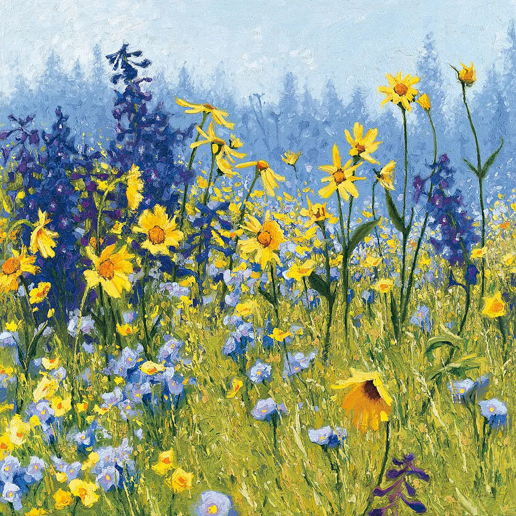 Joyful in July III by Shirley Novak. SKU 28602a. Archival Giclee Fine art print for wall decor.