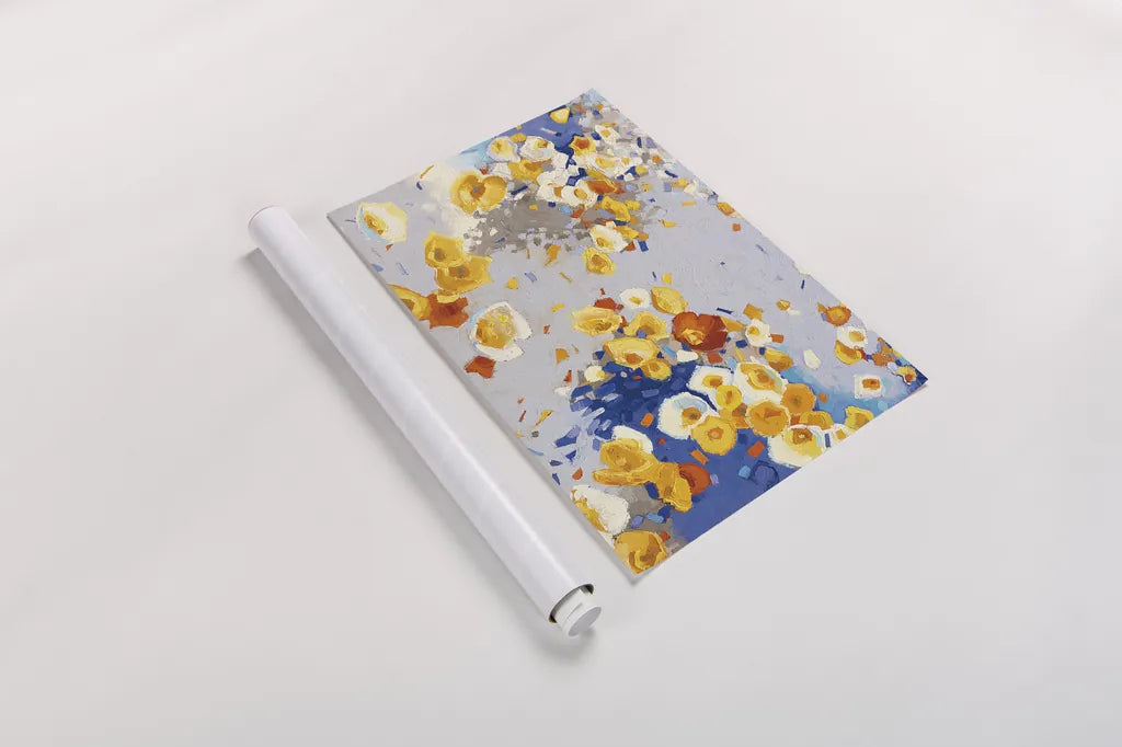 Millefiori Crop by Shirley Novak. shown as a rolled paper print. Available as archival giclee rolled canvas, fine art paper, or poster print. SKU 22149i.