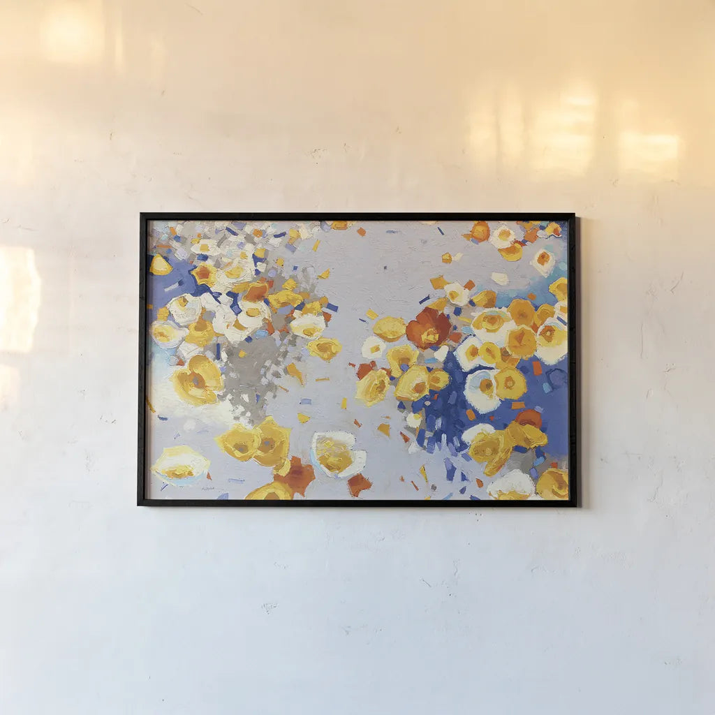 Millefiori Crop by Shirley Novak. shown as a paper print in a black flame. Available as a archival giclee rolled canvas, fine art paper, or poster print. SKU 22149i.