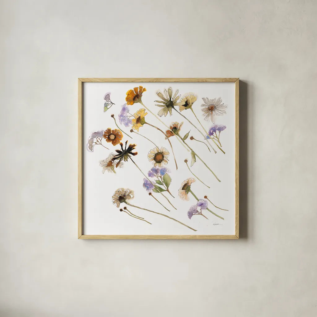 More than a Little Breezy by Shirley Novak. Shown in a natural wood glass frame for a timeless modern aesthetic. Available as an archival giclee rolled canvas, fine art paper, or poster print. SKU 87863a.