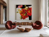 My Audacity I by Shirley Novak. Shown as extra-large giant wall art in a modern living room. Available as an archival giclee rolled canvas, fine art paper, or poster print. SKU 89329a.