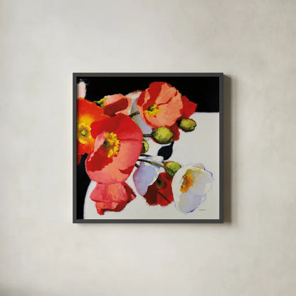 My Audacity II by Shirley Novak. Shown in a sleek black glass frame for a contemporary gallery look. Available as an archival giclee rolled canvas, fine art paper, or poster print. SKU 89330a.