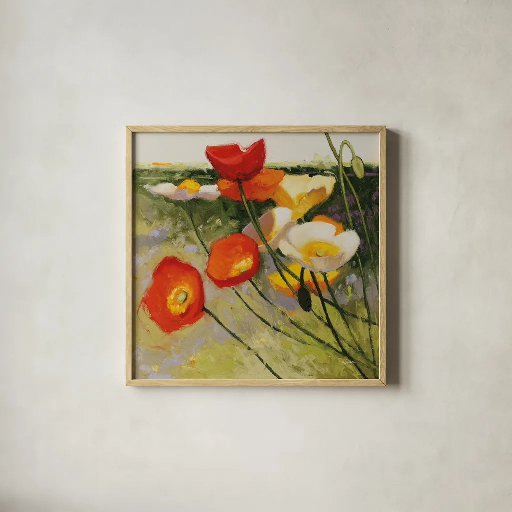 My Favorite by Shirley Novak. Shown in a natural wood glass frame for a timeless modern aesthetic. Available as an archival giclee rolled canvas, fine art paper, or poster print. SKU 91146a.