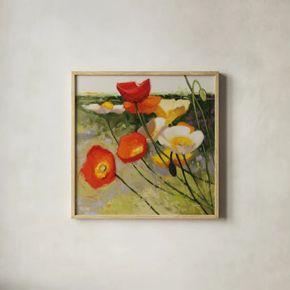 My Favorite by Shirley Novak. Shown in a natural wood glass frame for a timeless modern aesthetic. Available as an archival giclee rolled canvas, fine art paper, or poster print. SKU 91146a.