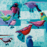 Odd Flock by Shirley Novak. SKU 92997a. Archival Giclee Fine art print for wall decor.