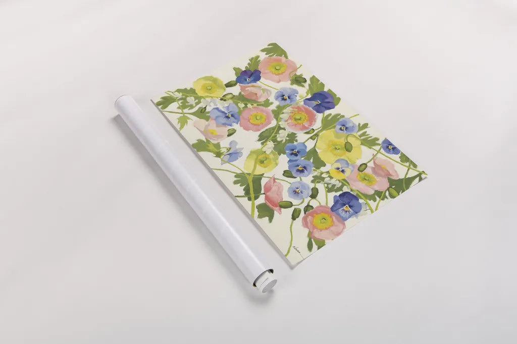 Overall Floral by Shirley Novak. shown as a rolled paper print. Available as archival giclee rolled canvas, fine art paper, or poster print. SKU 101146i.