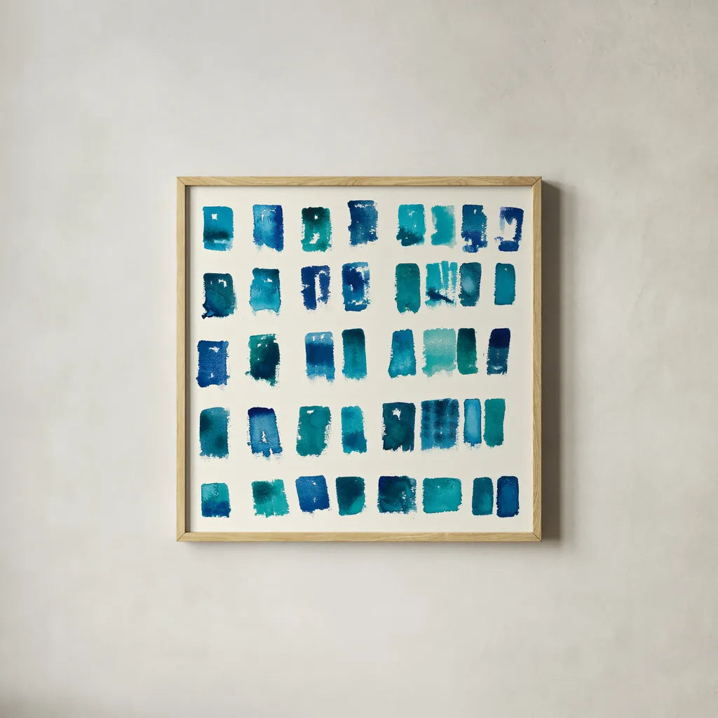 Pas Parfait III by Shirley Novak. Shown in a natural wood glass frame for a timeless modern aesthetic. Available as an archival giclee rolled canvas, fine art paper, or poster print. SKU 22773a.