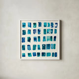 Pas Parfait III by Shirley Novak. Shown in a crisp white glass frame for a clean and minimalist style. Available as an archival giclee rolled canvas, fine art paper, or poster print. SKU 22773a.