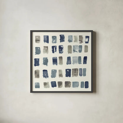 Pas Parfait III Neutral by Shirley Novak. Shown in a sleek black glass frame for a contemporary gallery look. Available as an archival giclee rolled canvas, fine art paper, or poster print. SKU 68391a.
