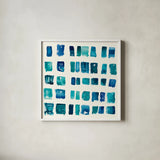 Pas Parfait IV by Shirley Novak. Shown in a crisp white glass frame for a clean and minimalist style. Available as an archival giclee rolled canvas, fine art paper, or poster print. SKU 22774a.