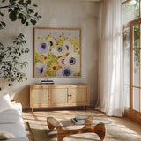 Pastels by Shirley Novak. Shown in a natural wood frame in a cozy modern living room. Available as an archival giclee rolled canvas, fine art paper, or poster print. SKU 89488a.