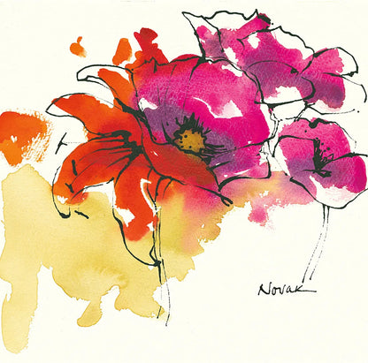 Pattys Plum I by Shirley Novak. SKU 27565a. Archival Giclee Fine art print for wall decor.