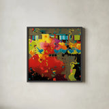 Piano Keys by Shirley Novak. Shown in a sleek black glass frame for a contemporary gallery look. Available as an archival giclee rolled canvas, fine art paper, or poster print. SKU 93001a.