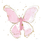 Pink Gilded Butterflies II by Shirley Novak. SKU 78821a. Archival Giclee Fine art print for wall decor.