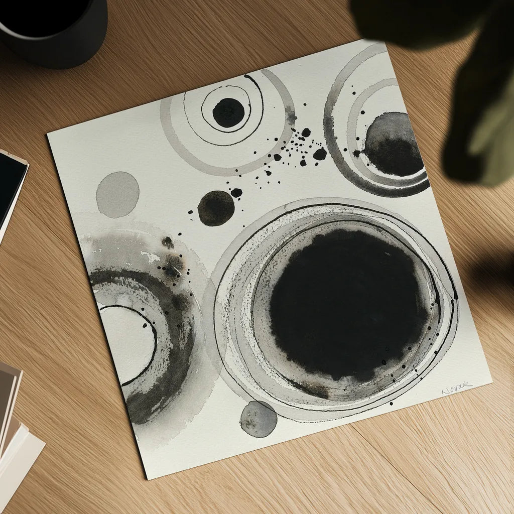 Planetary IV by Shirley Novak. Shown as a detailed flat fine art print, highlighting archival giclee quality. Available as an archival giclee rolled canvas, fine art paper, or poster print. SKU 22920a.