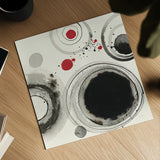 Planetary IV with Red by Shirley Novak. Shown as a detailed flat fine art print, highlighting archival giclee quality. Available as an archival giclee rolled canvas, fine art paper, or poster print. SKU 30936a.