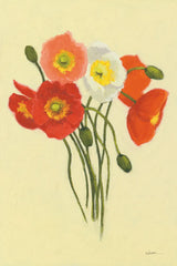 Poppy Nosegay I by Shirley Novak. SKU 45982h. Archival Giclee Fine art print for wall decor.