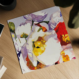 Poppy Patterns II by Shirley Novak. Shown as a detailed flat fine art print, highlighting archival giclee quality. Available as an archival giclee rolled canvas, fine art paper, or poster print. SKU 88680a.
