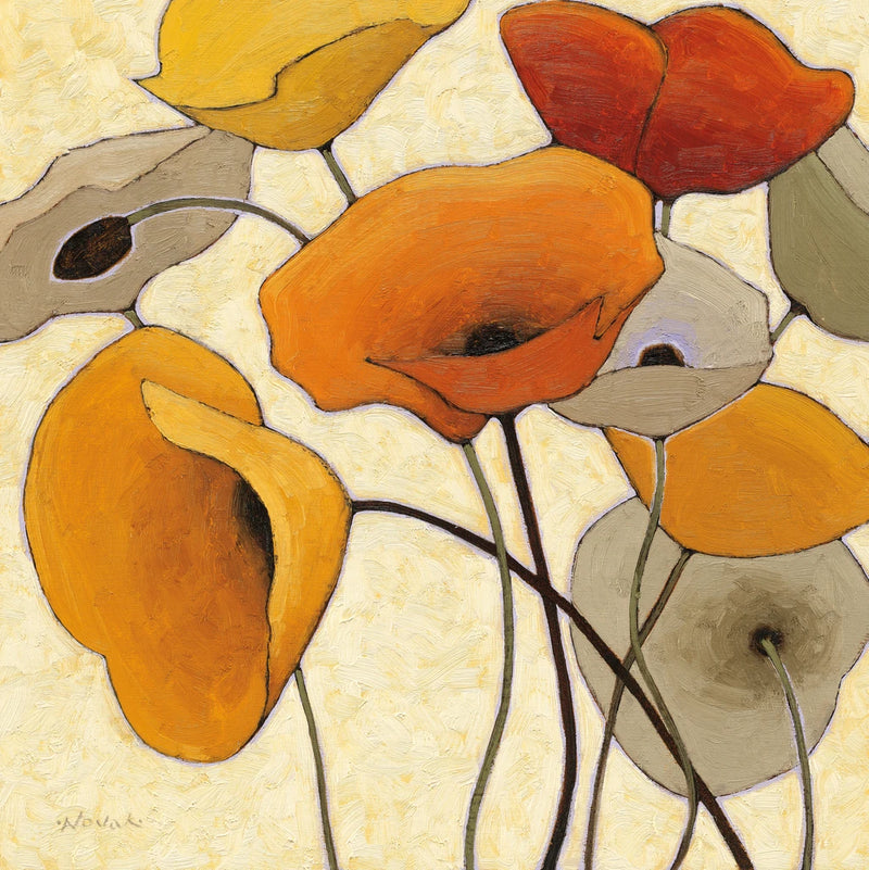 Pumpkin Poppies III by Shirley Novak
