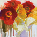 Red and Yellow Sensations by Shirley Novak. SKU 34294a. Archival Giclee Fine art print for wall decor.