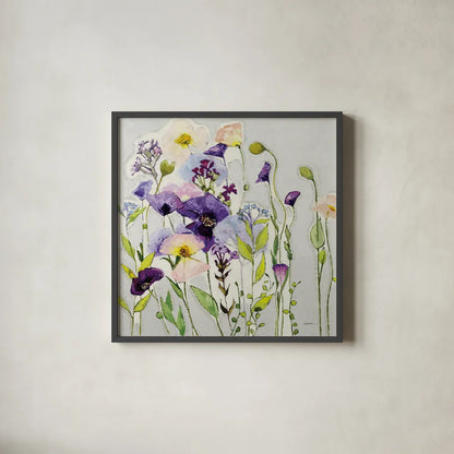 Reve de Coquelicot by Shirley Novak. Shown in a sleek black glass frame for a contemporary gallery look. Available as an archival giclee rolled canvas, fine art paper, or poster print. SKU 89140a.