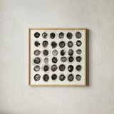 Roundabout by Shirley Novak. Shown in a natural wood glass frame for a timeless modern aesthetic. Available as an archival giclee rolled canvas, fine art paper, or poster print. SKU 22770a.