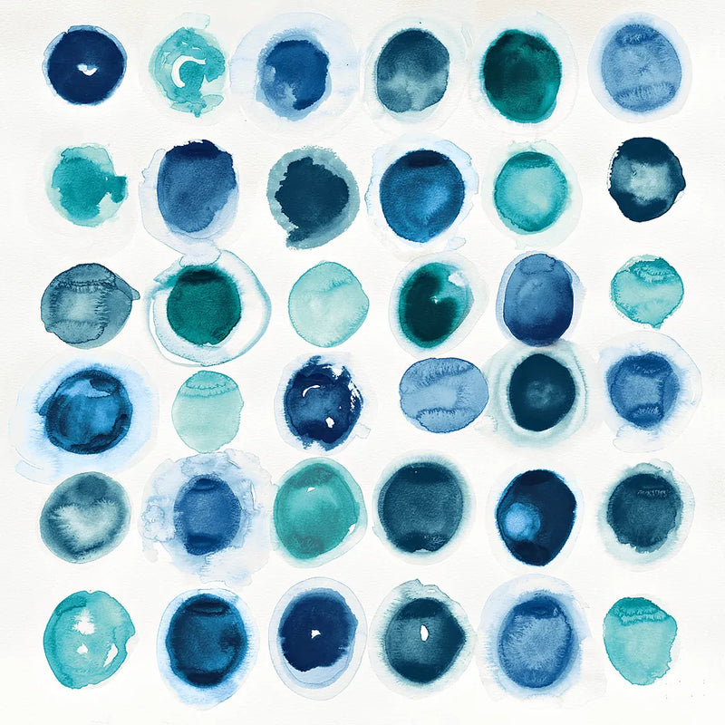 Roundabout Blue by Shirley Novak. SKU 23829a. Archival Giclee Fine art print for wall decor.