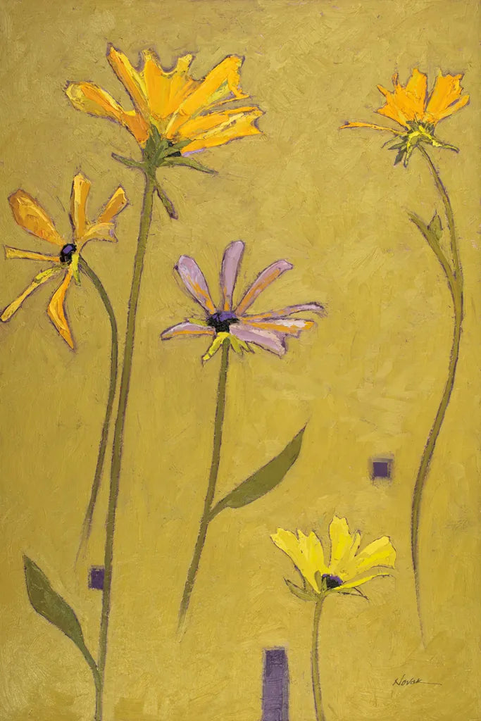 Rudbeckia Float by Shirley Novak. SKU 98500h. Archival Giclee Fine art print for wall decor.