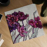 Ruffled Tulips by Shirley Novak. Shown as a detailed flat fine art print, highlighting archival giclee quality. Available as an archival giclee rolled canvas, fine art paper, or poster print. SKU 22150a.