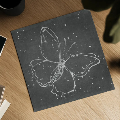 Silver Wings I by Shirley Novak. Shown as a detailed flat fine art print, highlighting archival giclee quality. Available as an archival giclee rolled canvas, fine art paper, or poster print. SKU 73123a.