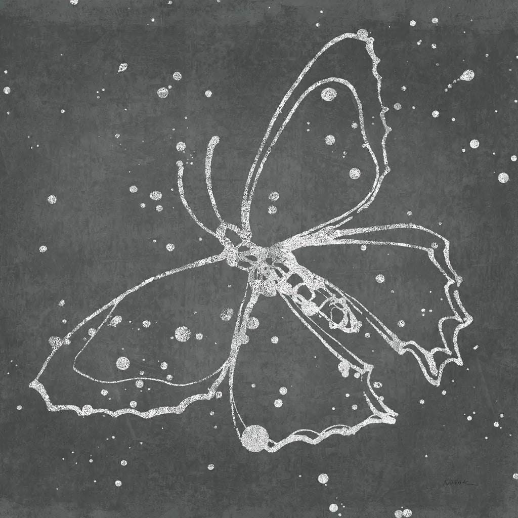 Silver Wings II by Shirley Novak. SKU 73124a. Archival Giclee Fine art print for wall decor.