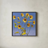 Sing Singing I by Shirley Novak. Shown in a sleek black glass frame for a contemporary gallery look. Available as an archival giclee rolled canvas, fine art paper, or poster print. SKU 29542a.