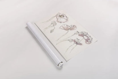 Somniferums Neutral Crop by Shirley Novak. shown as a rolled paper print. Available as archival giclee rolled canvas, fine art paper, or poster print. SKU 59556i.