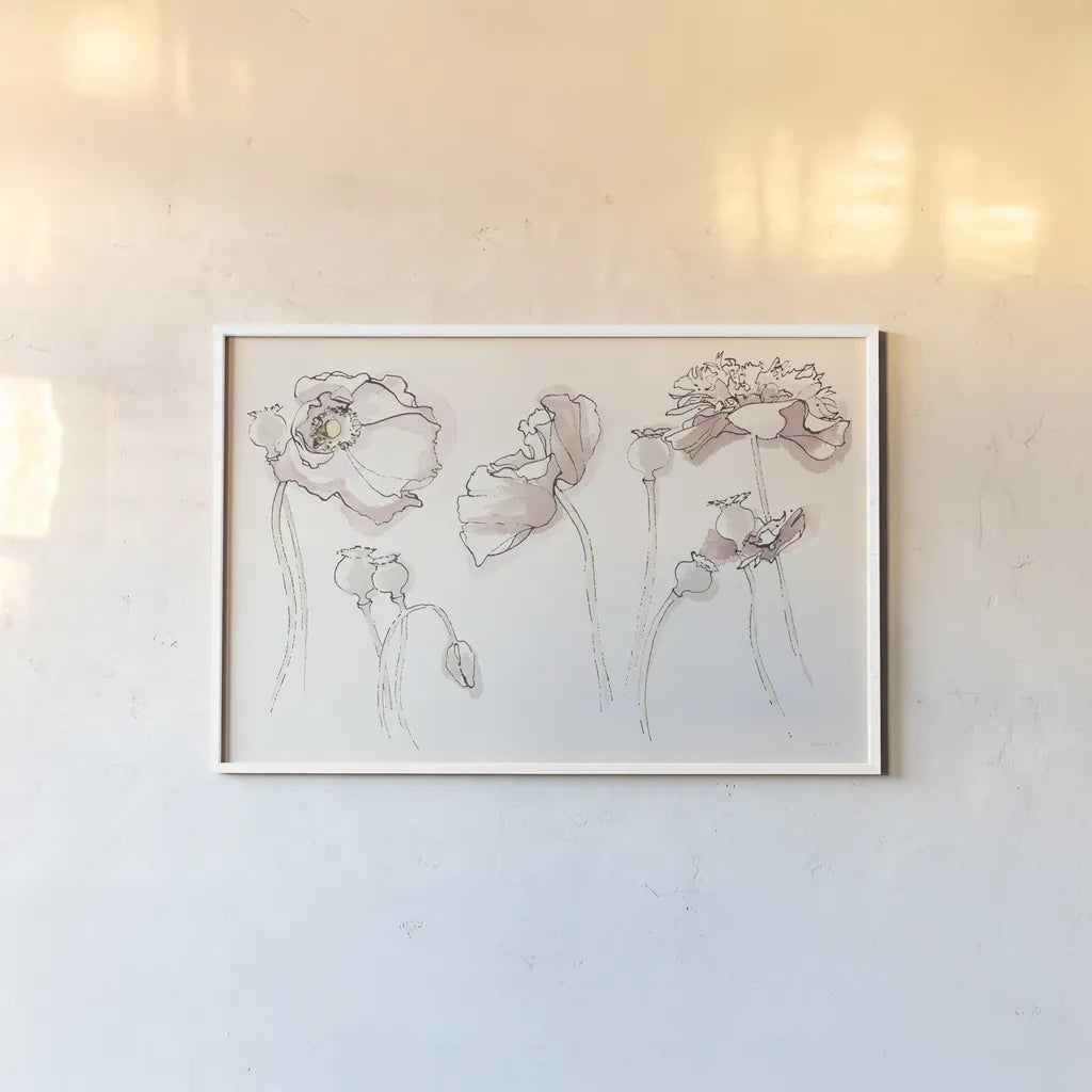 Somniferums Neutral Crop by Shirley Novak. shown as a paper print in a white frame. Available as a archival giclee rolled canvas, fine art paper, or poster print. SKU 59556i.