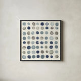 Spot of Rain Neutral by Shirley Novak. Shown in a sleek black glass frame for a contemporary gallery look. Available as an archival giclee rolled canvas, fine art paper, or poster print. SKU 68392a.
