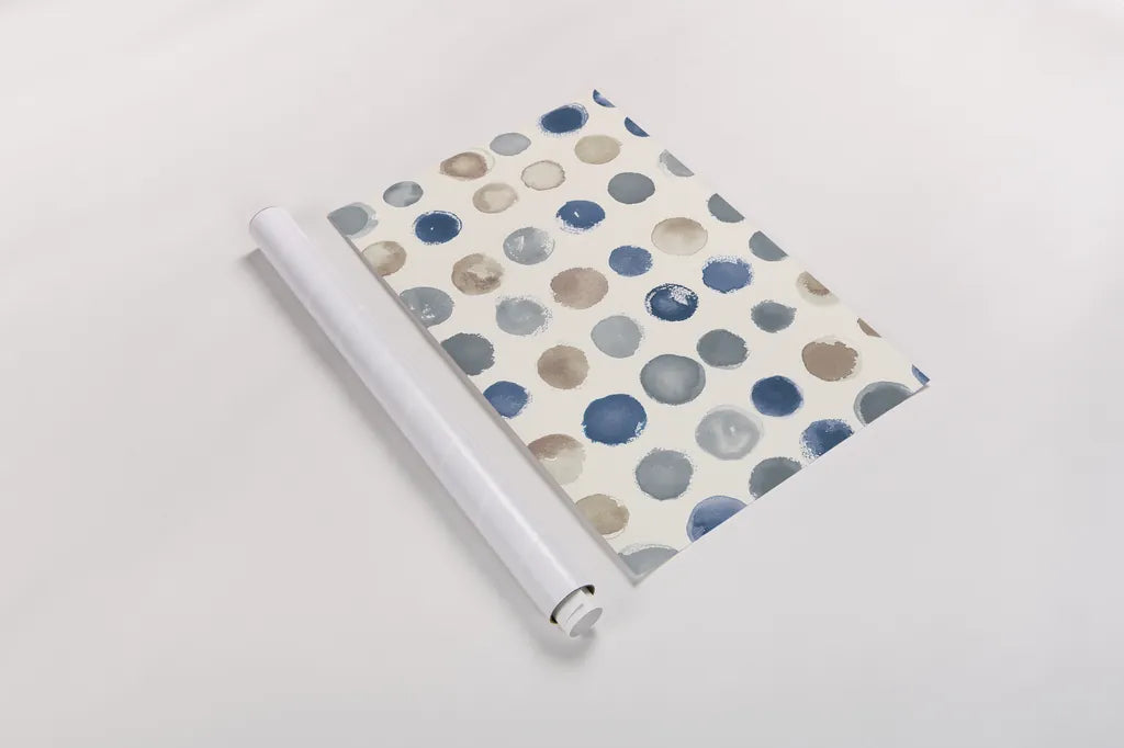 Spot of Rain Vallarta Blue Crop by Shirley Novak. shown as a rolled paper print. Available as archival giclee rolled canvas, fine art paper, or poster print. SKU 79805h.