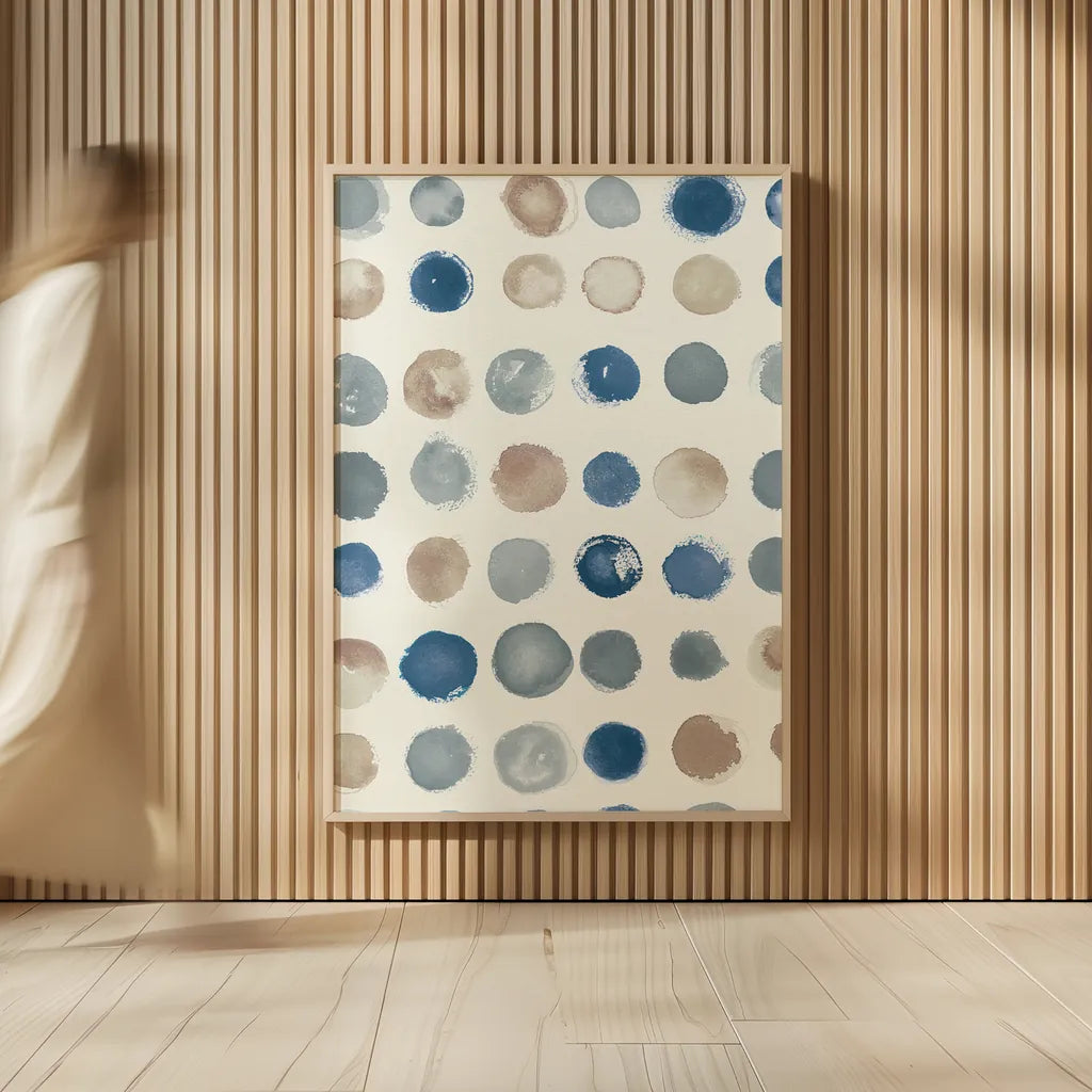 Spot of Rain Vallarta Blue Crop by Shirley Novak. shown as over sized large wall art. Available as an archival giclee rolled canvas, fine art paper, or poster print. SKU 79805h.