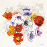 Spring Fleurs by Shirley Novak. SKU 25017a. Archival Giclee Fine art print for wall decor.