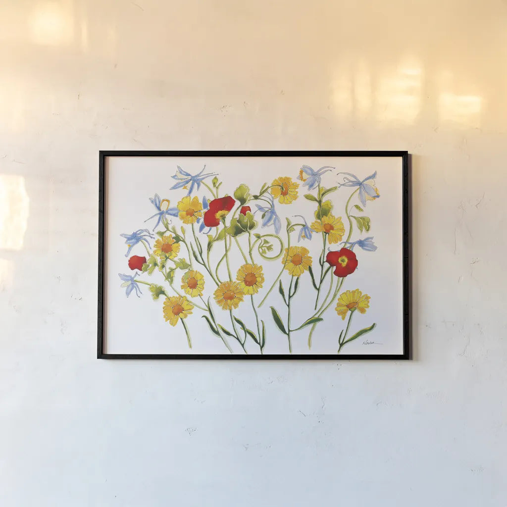 Swedish Dream by Shirley Novak. shown as a paper print in a black flame. Available as a archival giclee rolled canvas, fine art paper, or poster print. SKU 88686i.