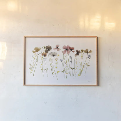 Sweet Spring by Shirley Novak. shown as a paper print in a natural frame. Available as a archival giclee rolled canvas, fine art paper, or poster print. SKU 87867i.